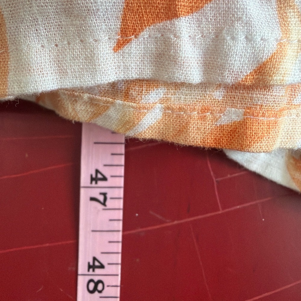 Abercrombie & Fitch Floral Tiered Maxi Dress Womens Size S Orange Linen Blend - Picture 14 of 15